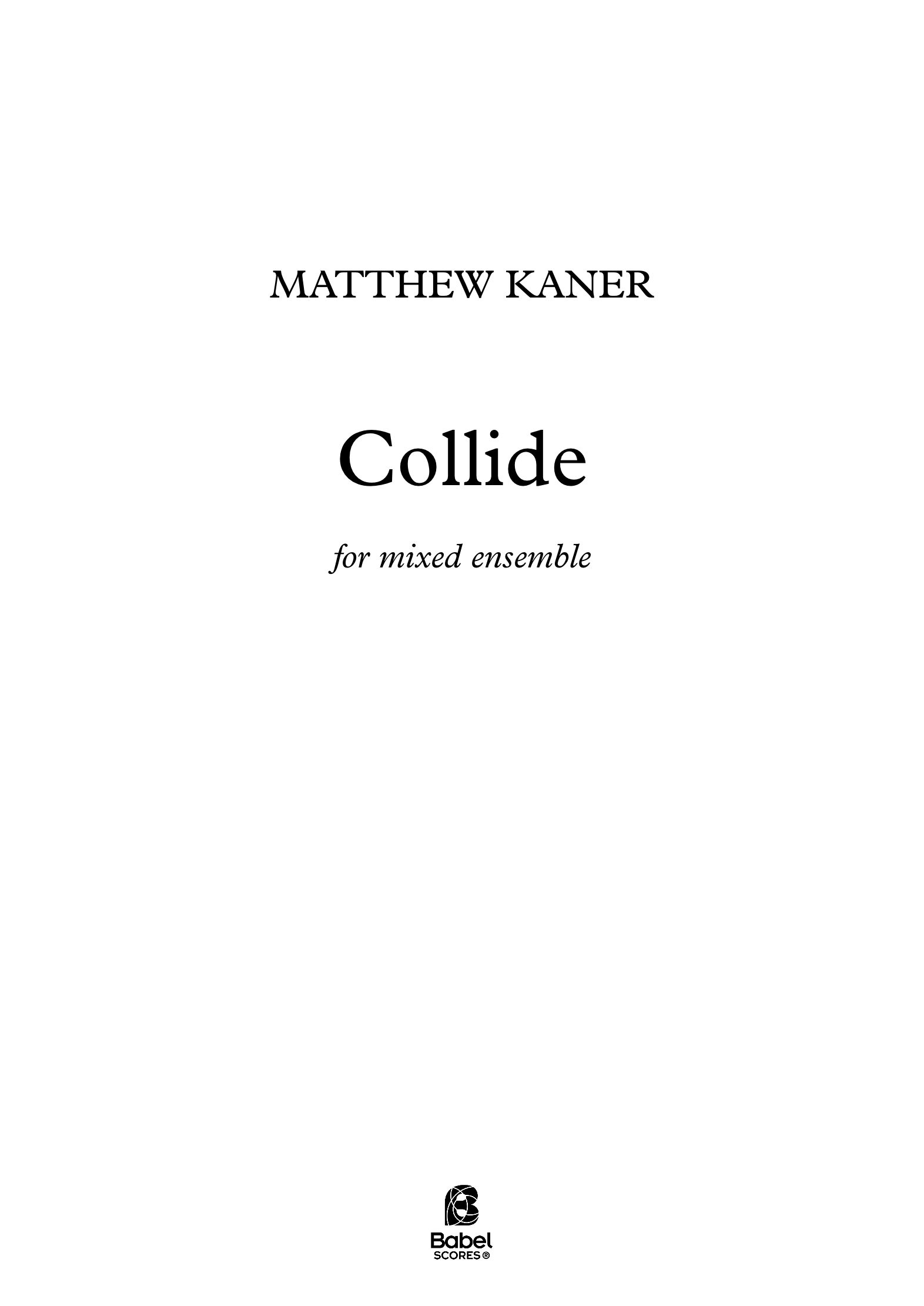 Collide Full Score A4 z 2 21 455